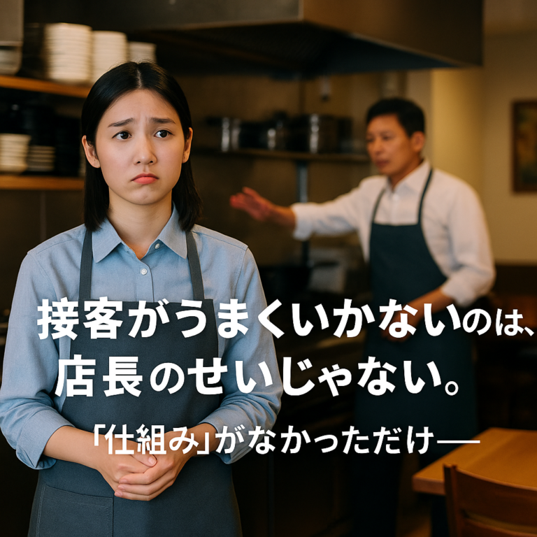 飲食店の「接客レベル」が上がらない本当の理由｜“店長の努力”ではなく“会社の仕組み”で変わる！ 　