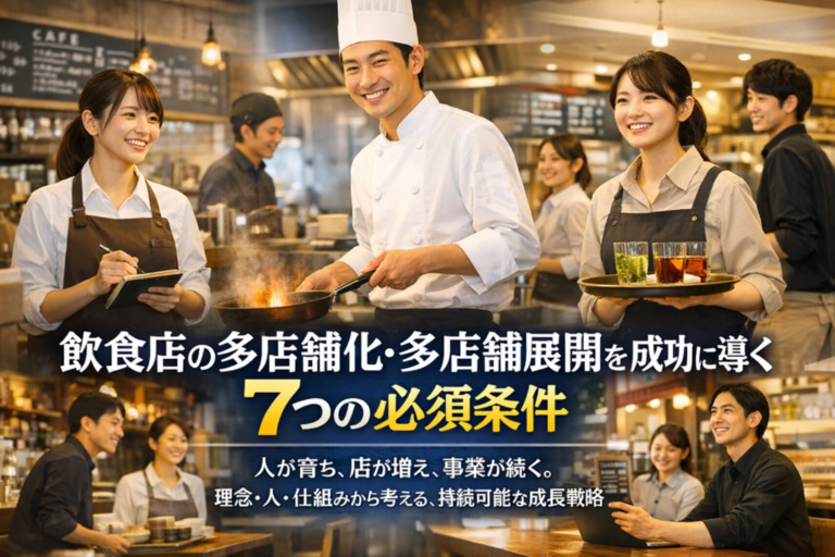 飲食店の多店舗化・多店舗展開を成功に導く7つの必須条件｜理念・人・仕組みで実現する成長戦略