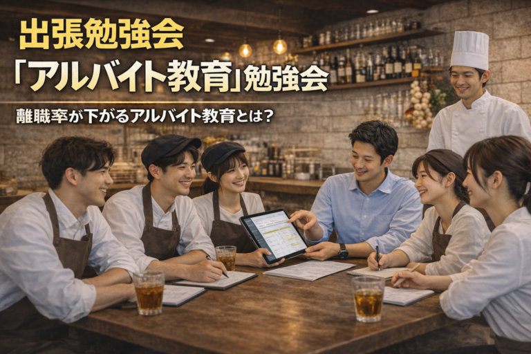 飲食店「アルバイト教育」勉強会｜「離職率を減らすために求められるアルバイト・パート教育のあり方」