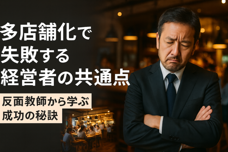 飲食店の多店舗化で失敗しない｜伸びない経営者の5特徴と「飲食経営を成功」へ導く実践策
