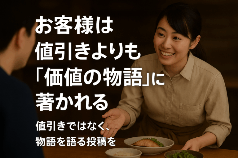 お客様は値引きよりも“価値の物語”に惹かれる