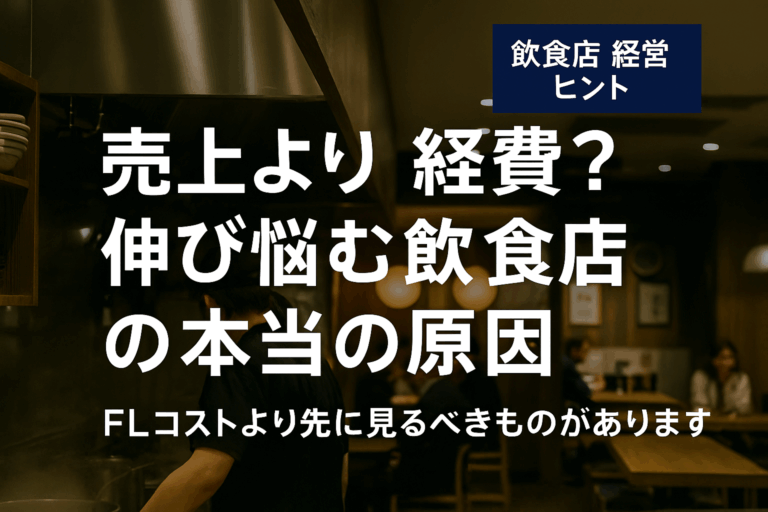 売上より経費？伸び悩む飲食店の本当の原因