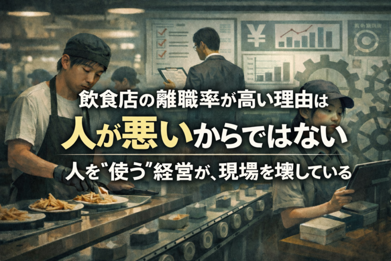 飲食店の離職率が高い原因はこれ！｜飲食経営者が知るべき5つの真実と「人を活かす経営」のすすめ