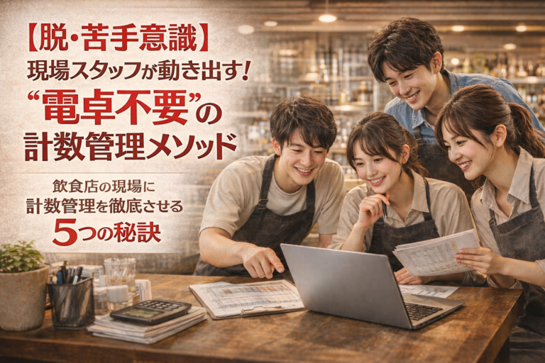 【脱・苦手意識】現場スタッフが動き出す！”電卓不要”の計数管理メソッド｜飲食店の現場に計数管理を徹底させるための５つの秘訣
