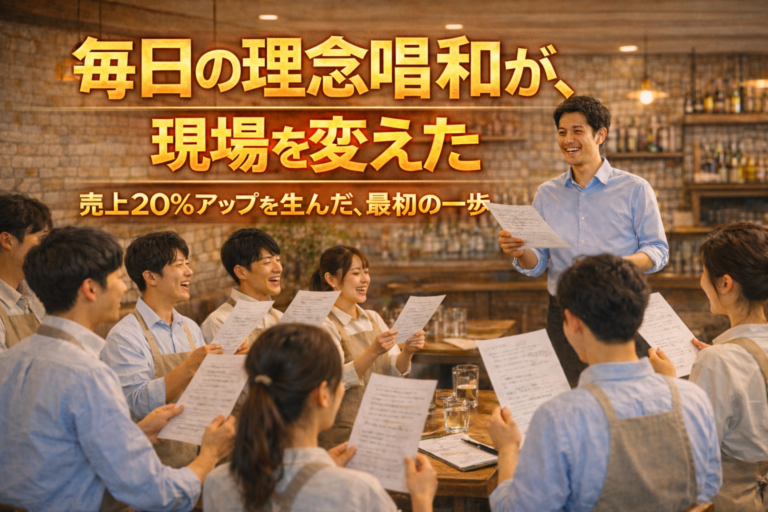 毎日の「理念唱和」が、人を活かす飲食店経営の第一歩｜ある飲食店が売上20％アップを達成した軌跡