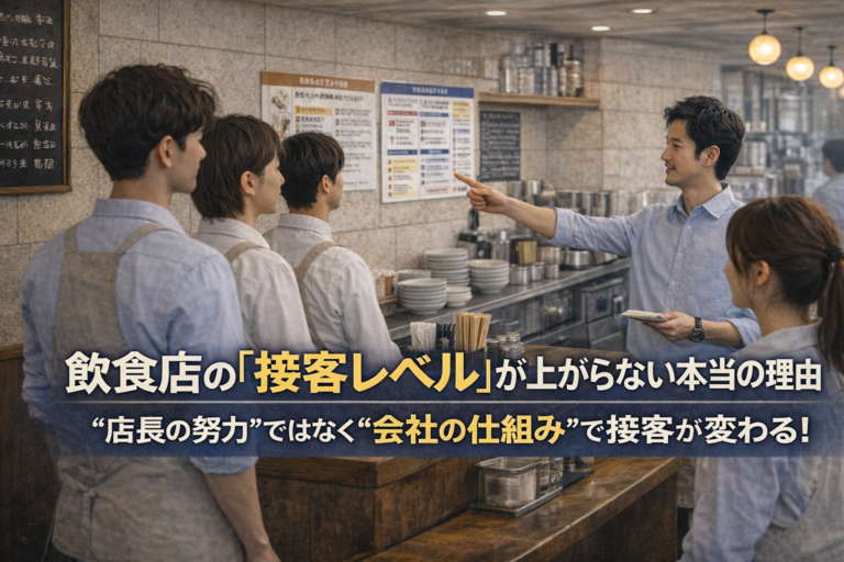 飲食店の「接客レベル」が上がらない本当の理由｜“店長の努力”ではなく“会社の仕組み”で変わる！ 　