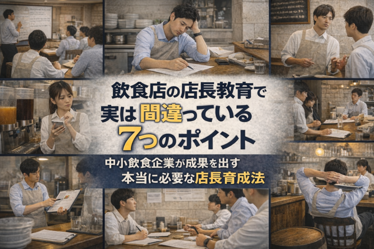 飲食店の店長教育で実は間違っている7つのポイント｜中小飲食企業が成果を出す店長育成法