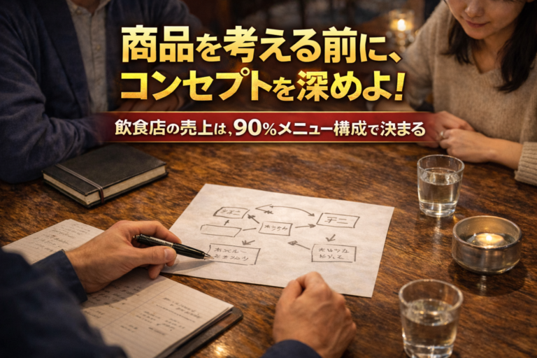 飲食店の売上は90％メニュー構成で決まる｜商品を考える前に、コンセプトを深めよ！