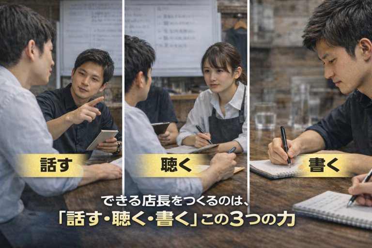 飲食店の店長に必要なのは話す・聴く・書く力！｜できる店長になるための3つの習慣