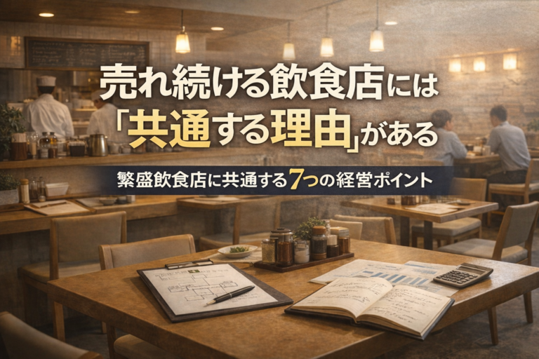 飲食店が売れ続ける理由とは？｜繁盛飲食店に共通する７つのポイント