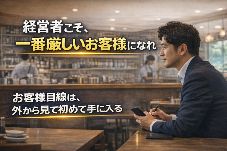 経営者こそが本物になれ！自ら“厳しいお客様”として現場に接する飲食店成長術