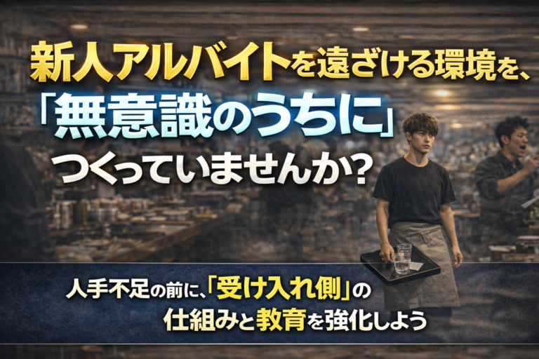 新人アルバイトを遠ざける環境を、「無意識のうちに」つくっていませんか？|アルバイトがすぐに辞めてしまう原因と対策