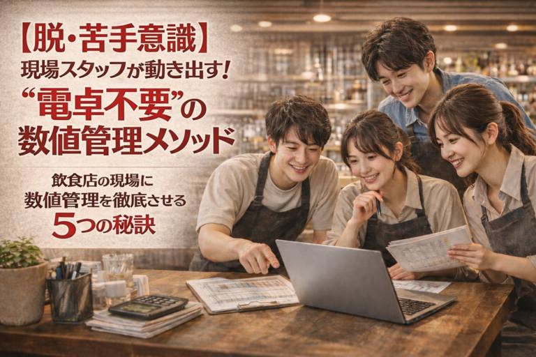 【脱・苦手意識】”電卓不要”の数値管理メソッド｜飲食店の現場に数値・計数管理を徹底させるための５つの秘訣