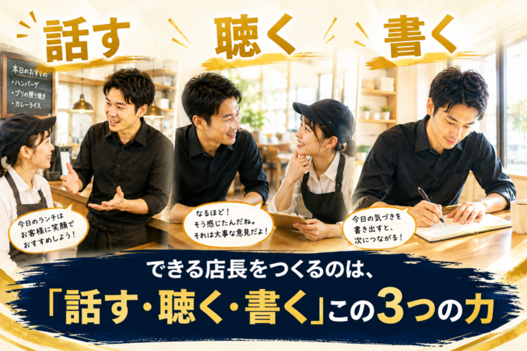 飲食店の店長に必要なのは話す・聴く・書く力！｜できる店長になるための3つの習慣