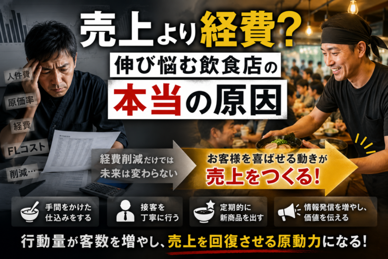 売上より経費？伸び悩む飲食店の本当の原因