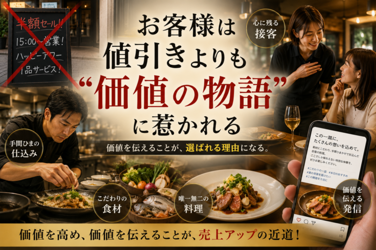 お客様は値引きよりも“価値の物語”に惹かれる
