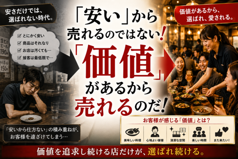 「安い」から売れるのではない！「価値」があるから売れるのだ！