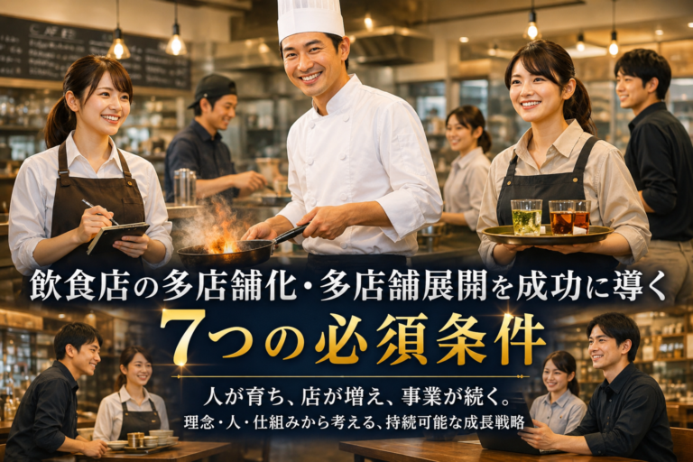 飲食店の多店舗展開を実現する戦略的ロードマップ｜永続経営を実現する「7つの必須条件」