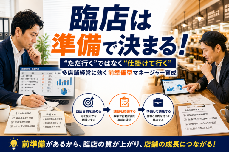 “ただ行く”ではなく“仕掛けて行く”｜多店舗経営に効く前準備型マネージャー育成