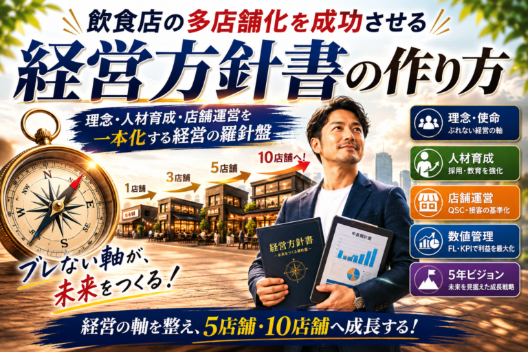 飲食店が多店舗化を成功させる「経営方針書」の作り方｜無料テンプレ付き