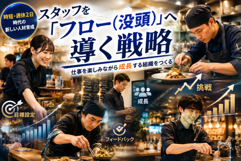 時短・週休2日時代！スタッフを「フロー（没頭）」へ導く戦略。これこそが飲食経営を勝ち抜く最強の仕組み