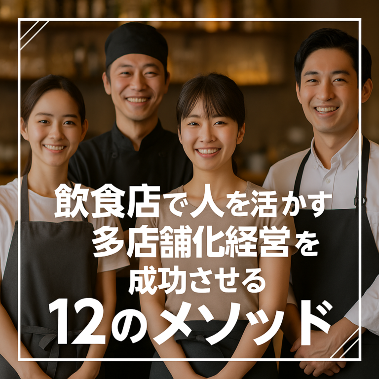 飲食店経営で人を活かす多店舗化・多店舗展開を成功させる12メソッド