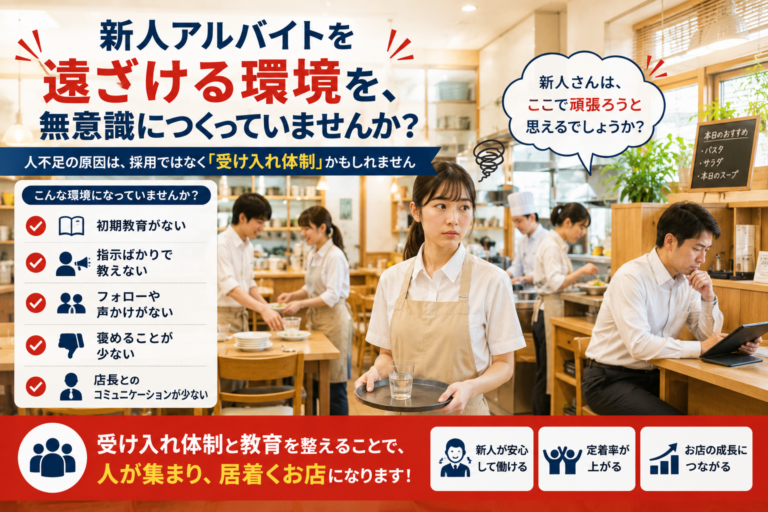 新人アルバイトを遠ざける環境を、「無意識のうちに」つくっていませんか？|アルバイトがすぐに辞めてしまう原因と対策